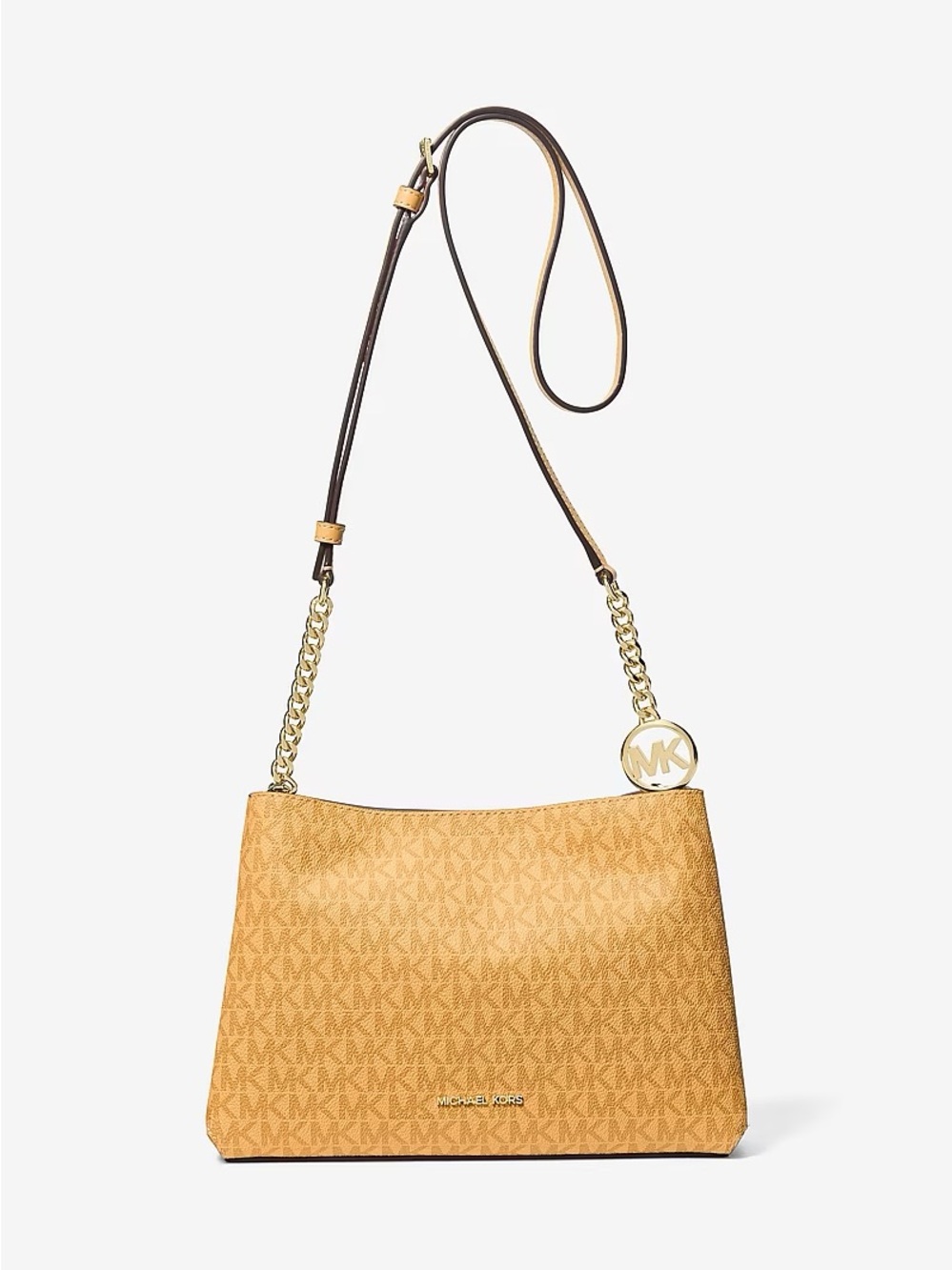 Michael Kors Christina small crossbody bag in honeywheat brand new with tags